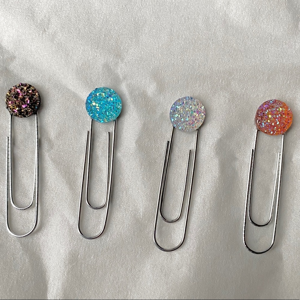 Set Of Four: Cabochon 2 Inch Paper Clips